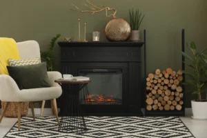 cozy fireplace
