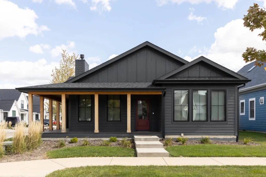 black exterior home